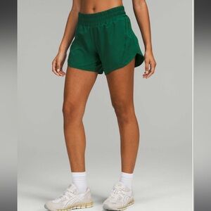 Lululemon Track That MR 5” shorts Everglade Green size 10